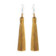 Long Fringe Dangle Earrings