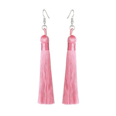 Long Fringe Dangle Earrings