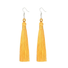 Long Fringe Dangle Earrings