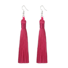 Long Fringe Dangle Earrings