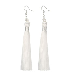Long Fringe Dangle Earrings
