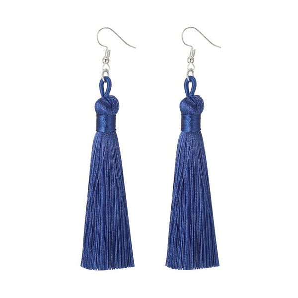 Long Fringe Dangle Earrings