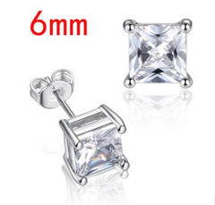 Square Zircon Stud Earrings