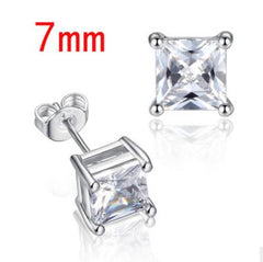Square Zircon Stud Earrings