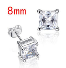 Square Zircon Stud Earrings