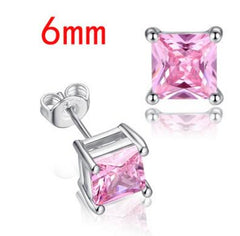 Square Zircon Stud Earrings