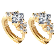 Silver Color Zircon Earrings