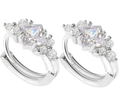 Silver Color Zircon Earrings