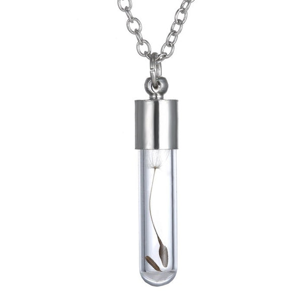 Tube Bottle Glass Necklace