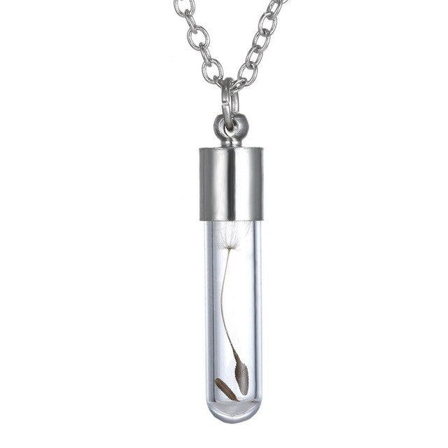 Tube Bottle Glass Necklace